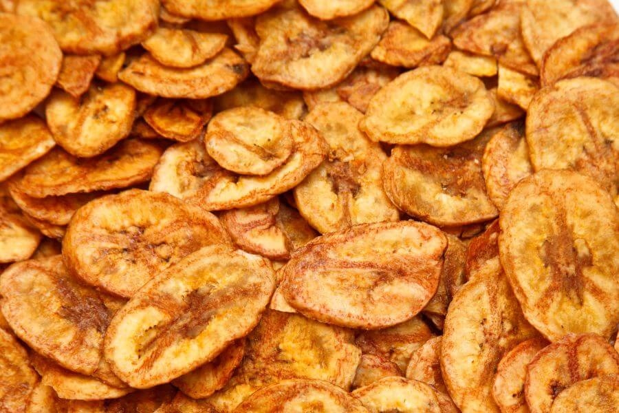 Thành phẩm chuối sấy khô bằng chảo chống dính