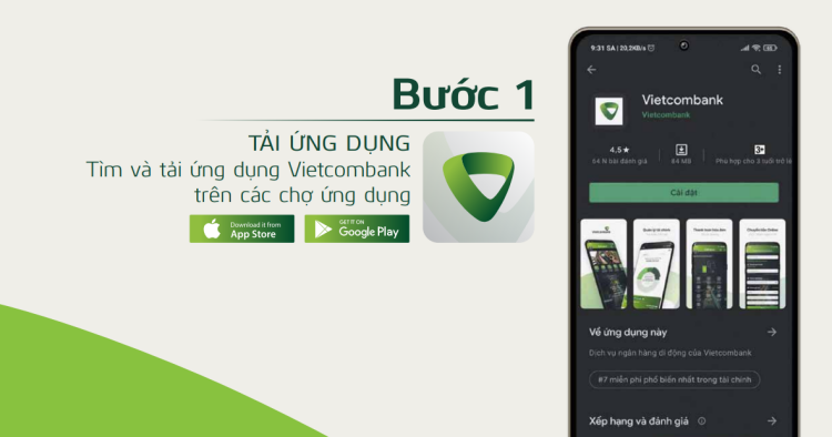 Hướng dẫn mở tài khoản Vietcombank (Bước 1)