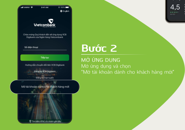 Hướng dẫn mở tài khoản Vietcombank (Bước 2)
