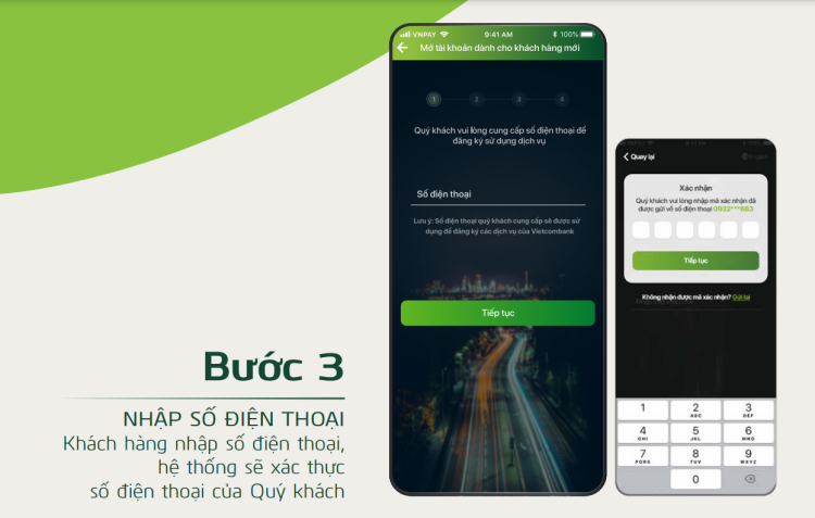 Hướng dẫn mở tài khoản Vietcombank (Bước 3)