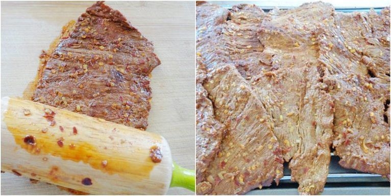 cách làm thịt bò khô miếng bằng lò vi sóng hình 3