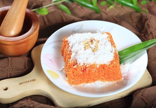 cách nấu xôi gấc bằng lò vi sóng hình 4