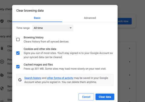 Cách xóa Cookies trên trình duyệt Google Chrome
