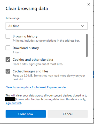 Cách xóa Cookies trên trình duyệt Microsoft Edge
