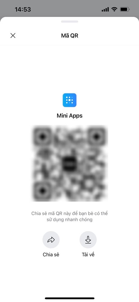 Cách tạo mã QR mini Apps trên Zalo 3