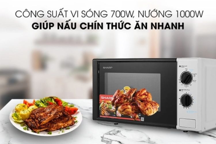 Lò vi sóng có nướng Sharp 25 lít R-G225VN-BK