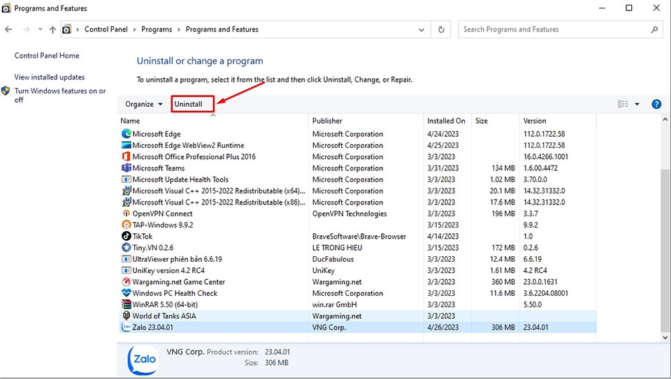 Xoá Zalo trên máy tính Windows - Ảnh 06