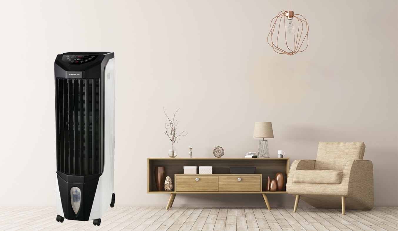 Quạt điều hòa Sunhouse SHD7719 có kiểu dáng gọn gàng, màu sắc tinh tế