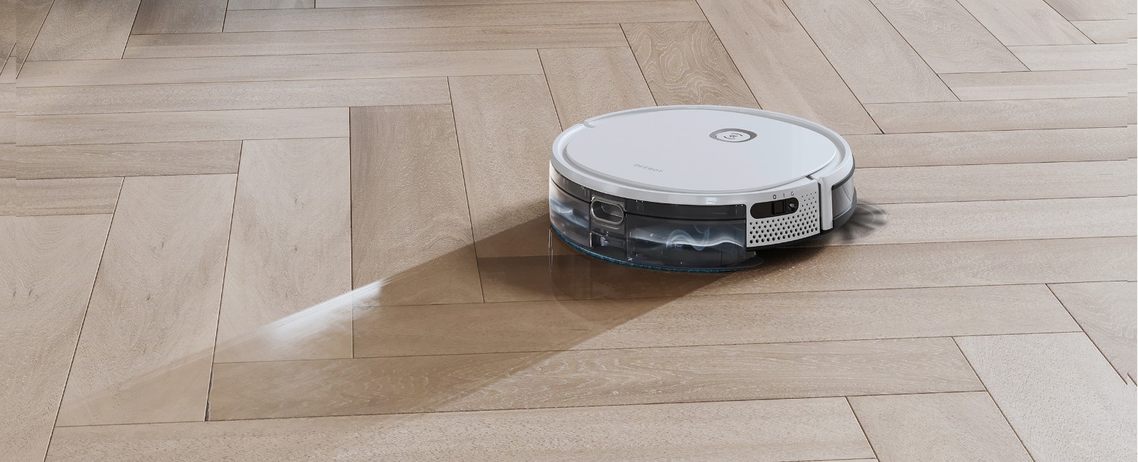 Ecovacs Deebot U2 Pro với tông màu trắng tinh tế, trang nhã