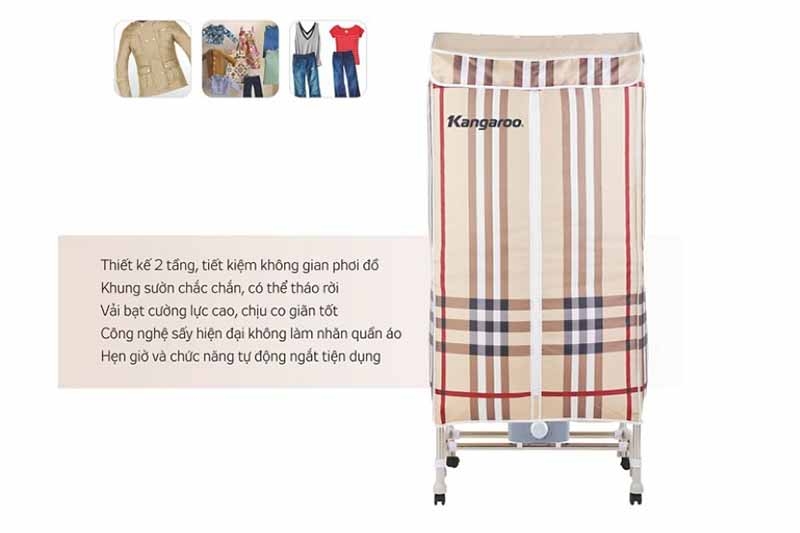 Máy sấy quần áo giá rẻ: Kangaroo KG307N