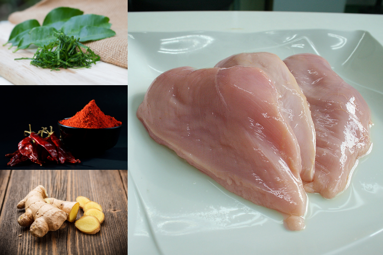 Nguyên liệu làm món khô gà