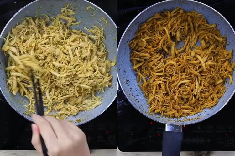 Rim khô gà bằng chảo chống dính