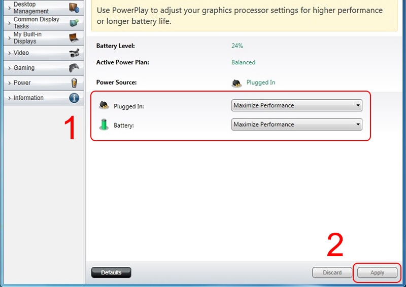 Đối với card AMD