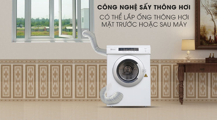 Máy sấy quần áo thông hơi