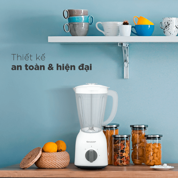 Máy xay sinh tố Sharp 1.5 lít EM-S154PV-WH