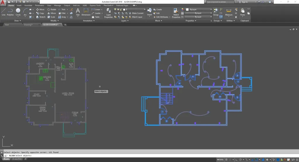 Cách dùng lệnh AL trong CAD (Bước 2)