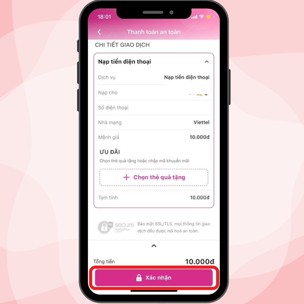 Cách nạp thẻ Viettel thông qua ví Momo