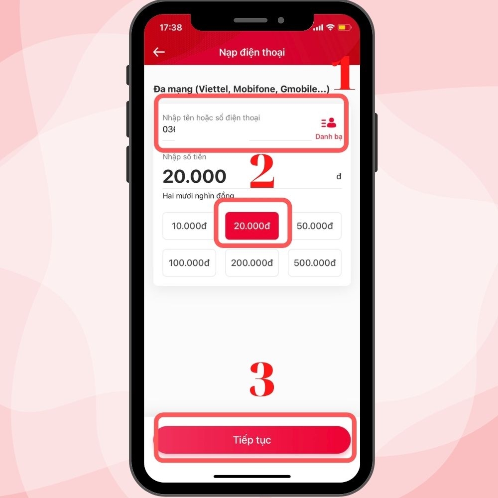 Cách nạp thẻ Viettel bằng Viettel Money