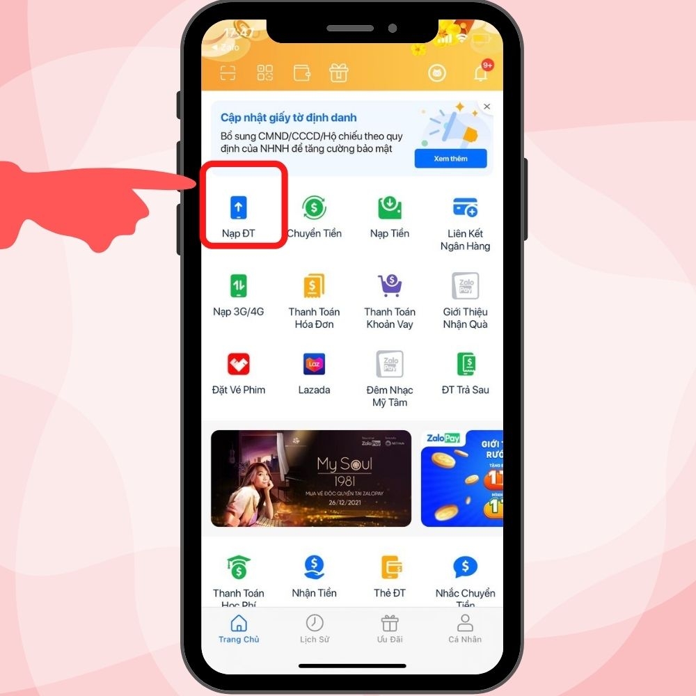 Cách nạp thẻ Viettel bằng Viettel Money