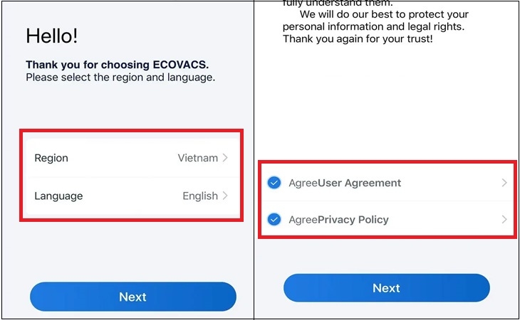 cách sử dụng app Ecovacs Home