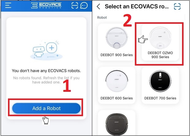 cách sử dụng app Ecovacs Home