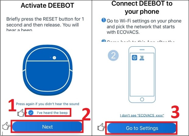 cách sử dụng app Ecovacs Home