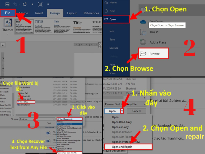Cách sửa lỗi file Word bị lỗi mã hóa (Ảnh 3)