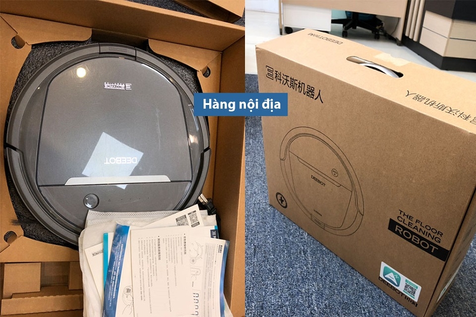Robot hút bụi Ecovacs nội địa Trung sử dụng tiếng Trung trên vỏ hộp, sổ tay hướng dẫn