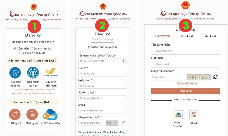 Cách đăng kí tài khoản mới