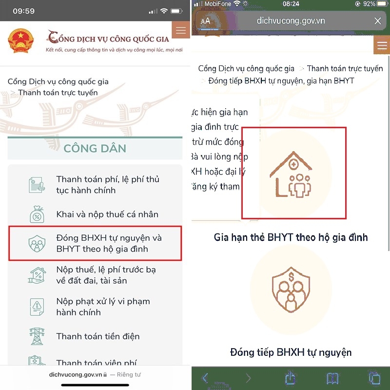Đóng bảo hiểm y tế theo hộ gia đình
