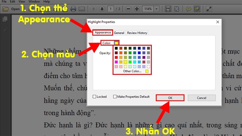 Cách 2 để đổi màu highlight.