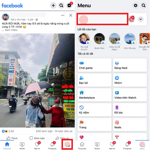 Cách ẩn ảnh trên Facebook bằng điện thoại 1