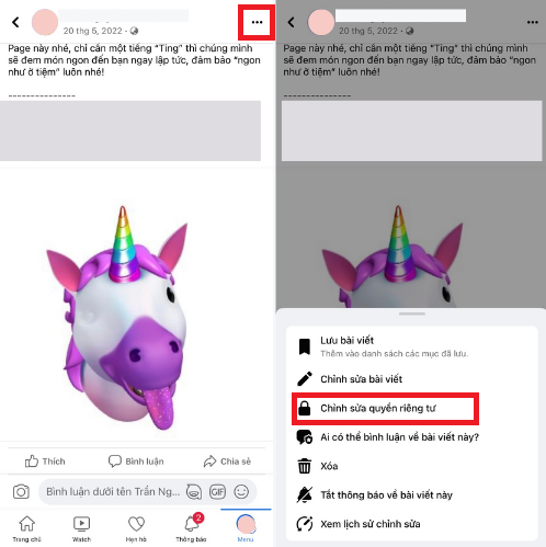 Cách ẩn ảnh trên Facebook bằng điện thoại 2