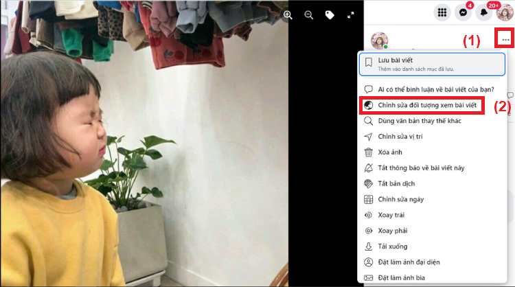 Cách ẩn ảnh trên Facebook bằng PC 2