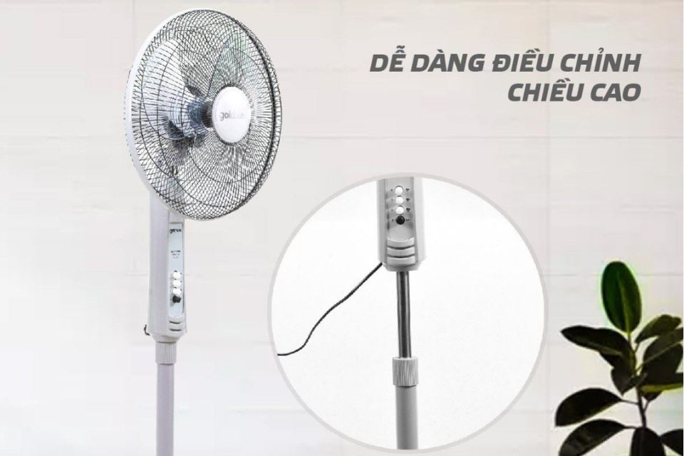 Điều chỉnh chiều cao quạt đứng Goldsun GFA-6030