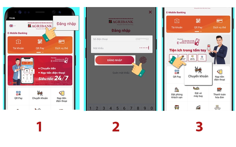 Hướng dẫn cách chuyển tiền qua điện thoại Agribank (Ảnh 6)
