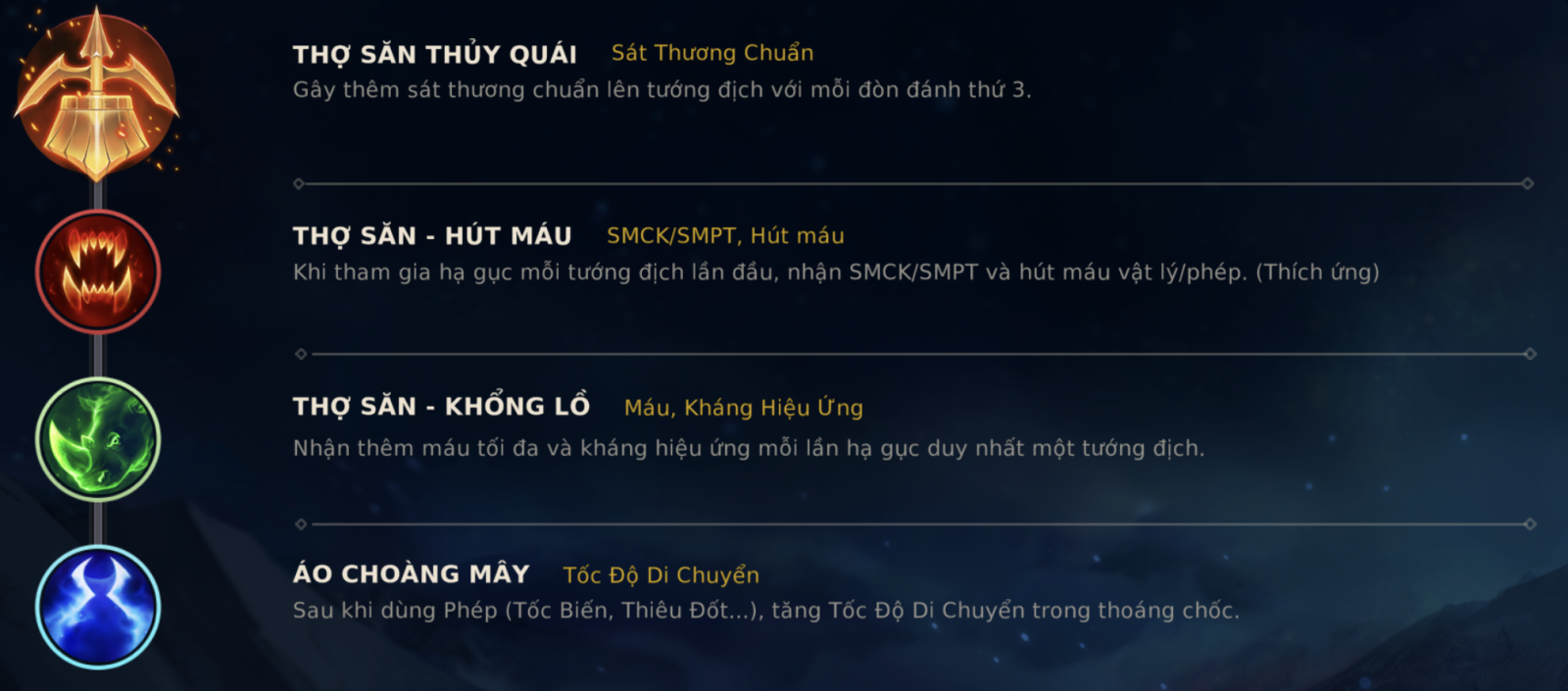 Bảng ngọc Lucian Tốc Chiến