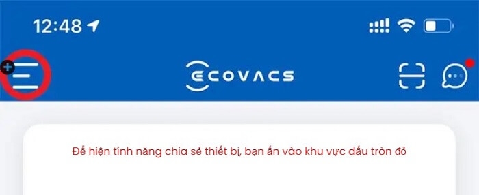 Cách chia sẻ quyền điều khiển robot hút bụi lau nhà Ecovacs (Ảnh 1)