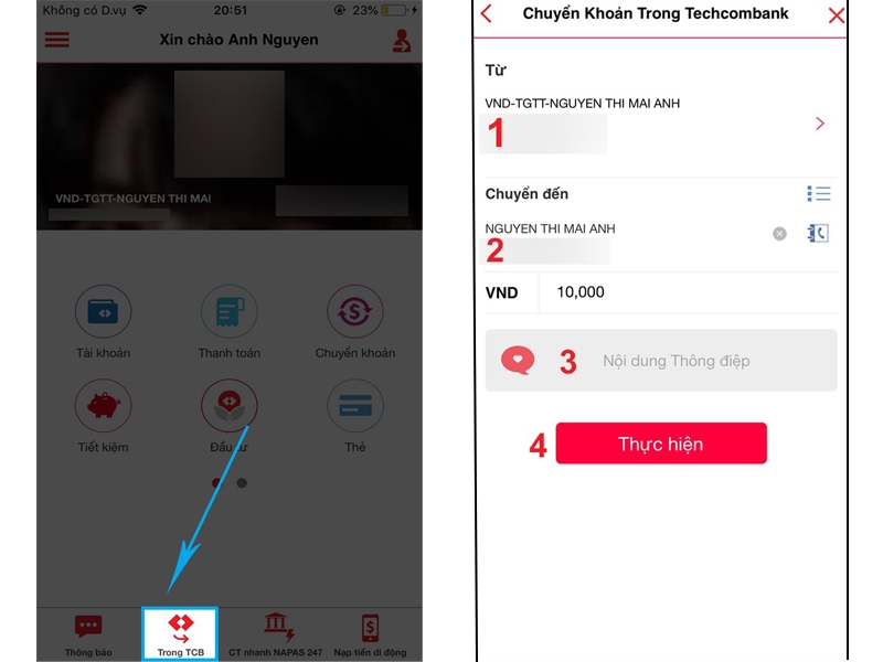 Chuyển tiền Techcombank trên điện thoại (Ảnh 33)