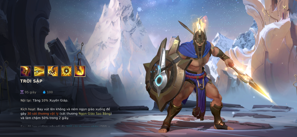 Kỹ năng Pantheon Tốc Chiến - Trời Sập