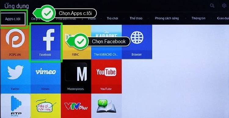 Sử dụng Facebook trên tivi LG