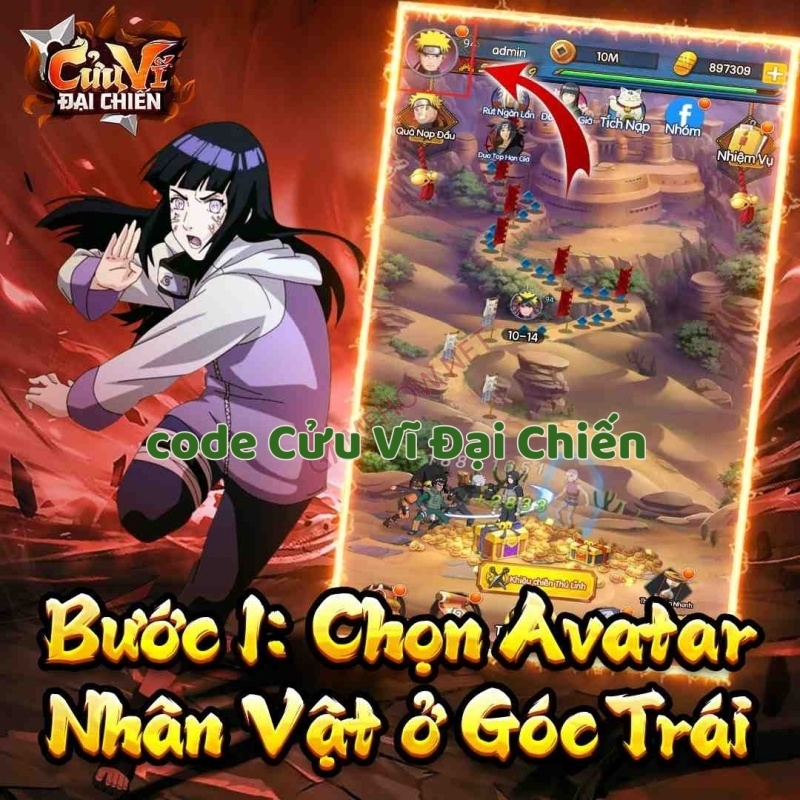 nhập code Cửu Vĩ Đại Chiến