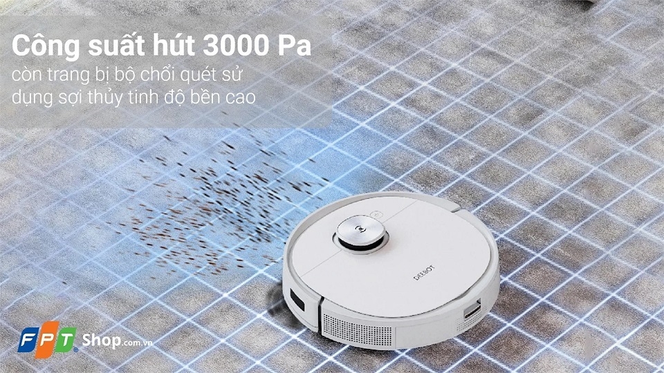 Công suất hút bụi mạnh mẽ lên tới 3000 Pa