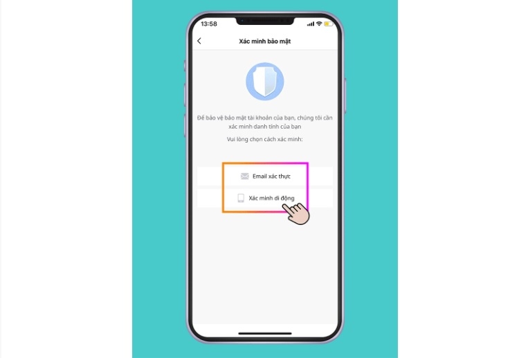 Chọn hình thức xác minh