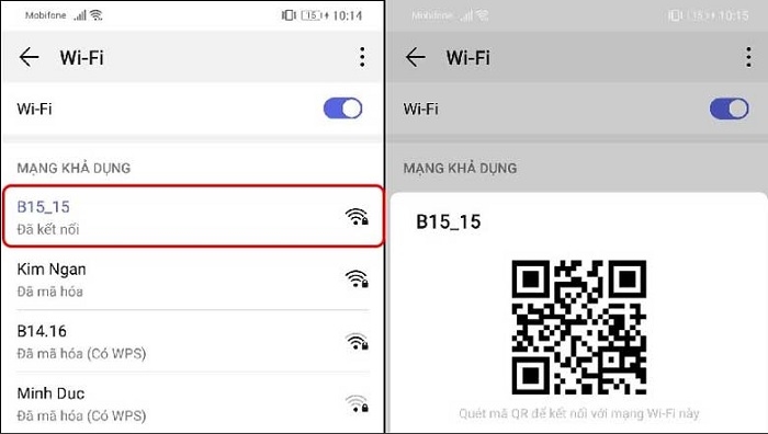 Chụp lại màn hình hiển thị mã QR