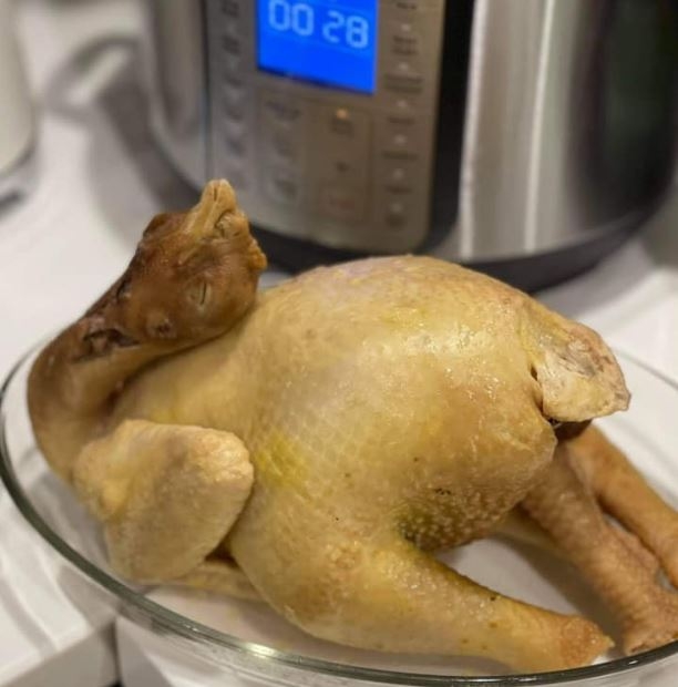 Cách luộc gà bằng nồi áp suất bước 4