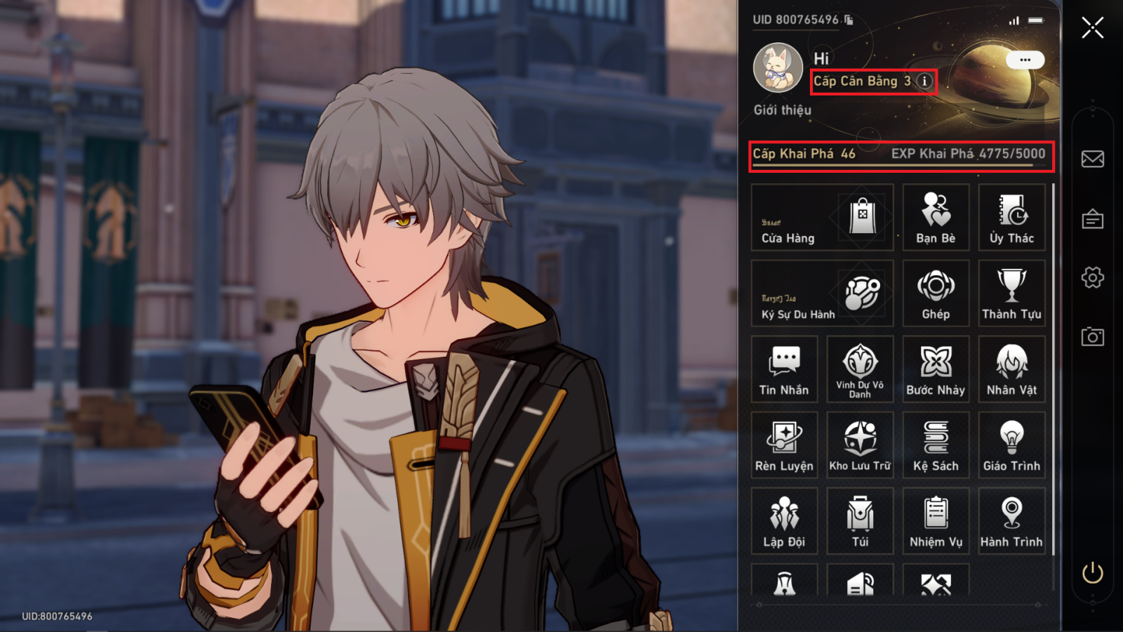 Cấp Khai Phá và Cấp Cân Bằng Honkai Star Rail