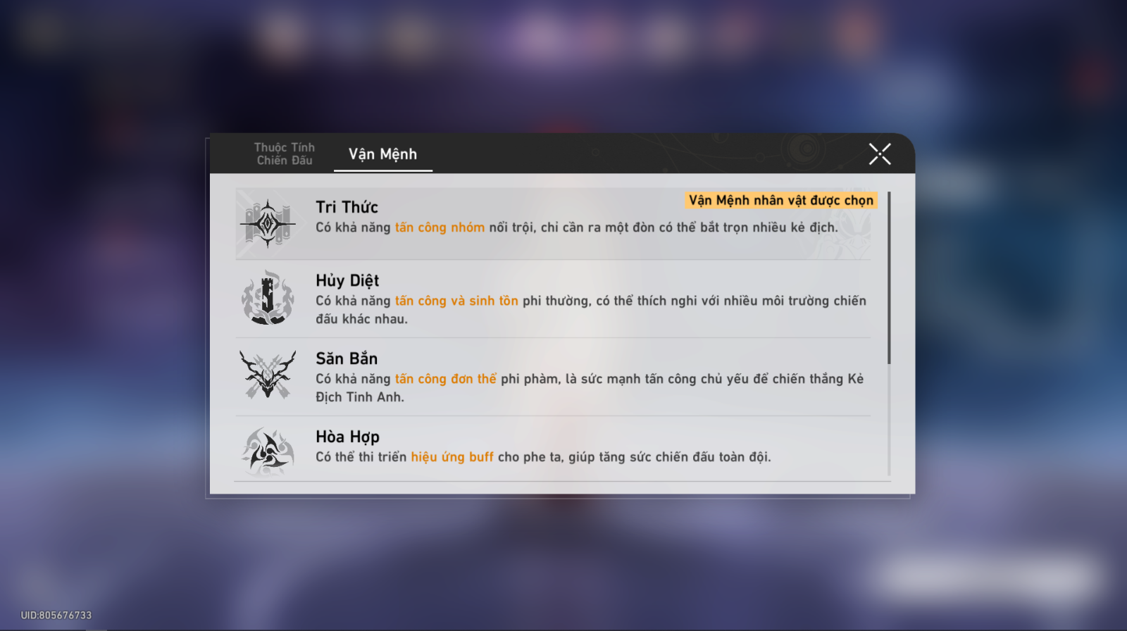 Vận Mệnh trong Honkai Star Rail