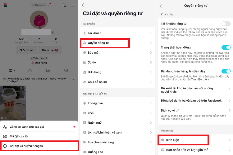 Cách mở bình luận video trên TikTok 5