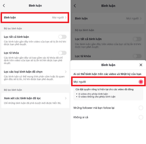 Cách mở bình luận video trên TikTok 5